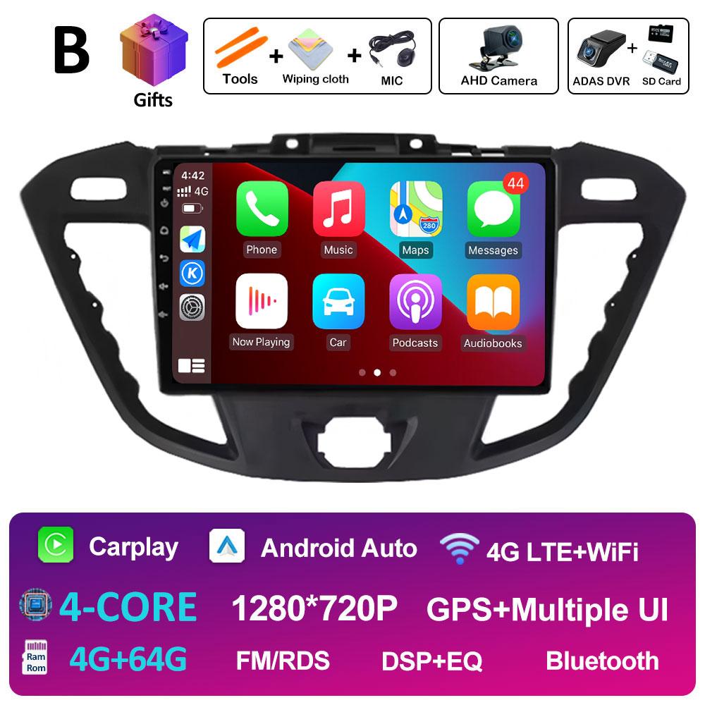 For Ford Tourneo Custom 1 I Transit 2012 2013 2014 2015 2016 - 2021 Car Multimedia Video Radio Player Bluetooth DSP Stereo WIFI