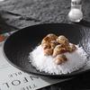 Nordic Stone Pattern Ceramic Soup and Salad Bowl, Deep Dish Tableware, Black/White.