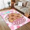 Cute Capybara Print Carpet for Bedroom Living Room Bedside Sofa Floor Mat Modern Home Decor Area Rug Kids Room