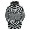 Fashionable 3D Digital Printed Long-sleeved Top Loose Casual Zipper Hoodie