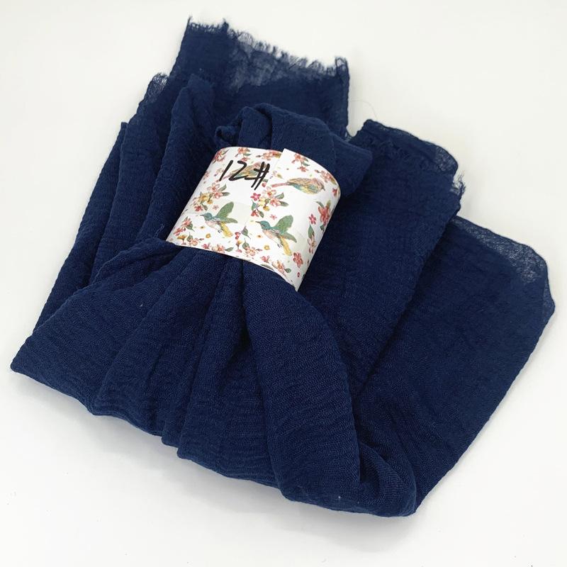 Women Cotton Scarf New Summer Girls Solid Color Sunscreen Thin Scarves Soft Shawl Foulard Viscose Spring Lady Wrap Shawls