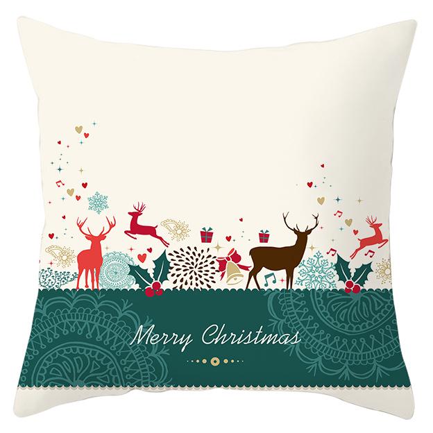 Рождественский лось снежинка персиковая кожа флис наволочка праздничный домашний декор автомобильная диванная наволочка