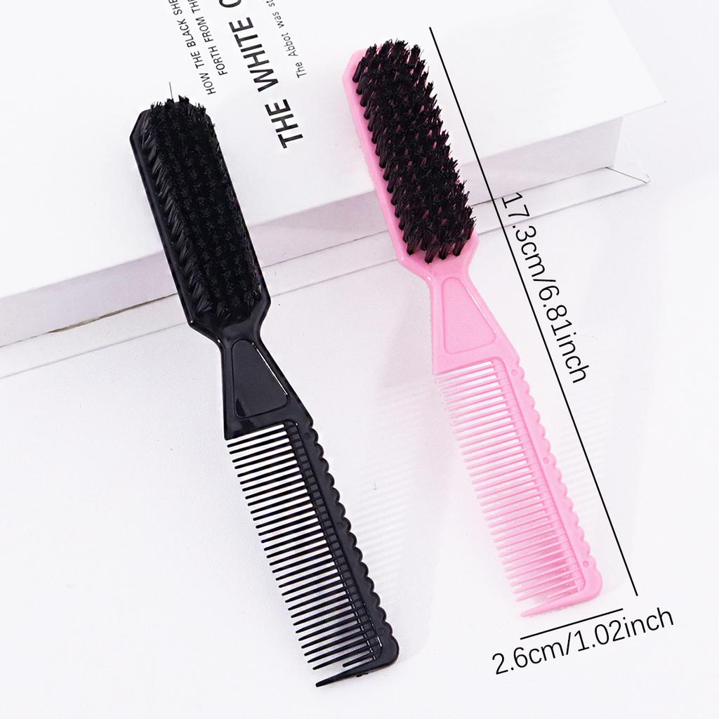 2pcs dual head cleaning brush for hair cutting, cleaning and styling, integrated styling tool,Special for real hair wigs