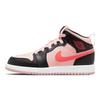 Zapatillas Air Jordan 1 Mid PS Negro Rosa Carmesí Niños Atmosphere Infrarrojo-23 640734-604
