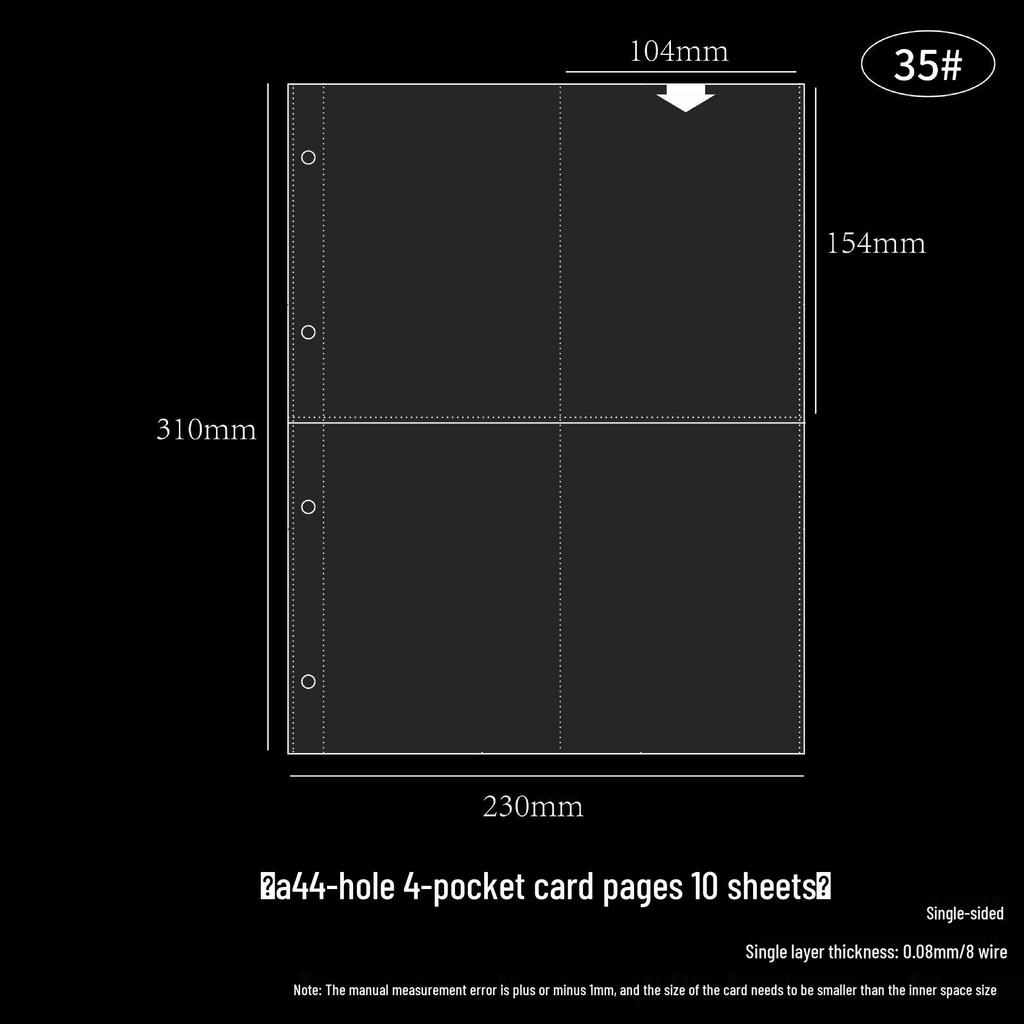 Álbum Polaroid de Folhas Soltas de Alta Transparência – Bolsos para Cartões de 3 e 5 polegadas, Porta-Cartões Quadrados, Páginas Espessadas