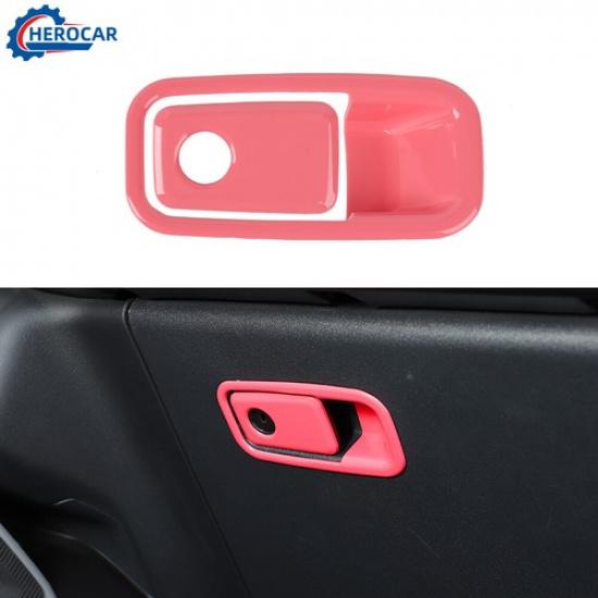 For Ford Bronco -2025 Co-pilot Storage Box Handle Switch Cover Trim Pink ABS