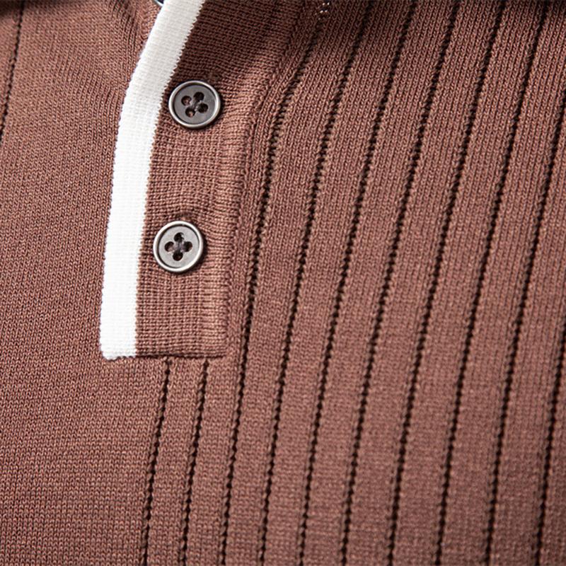 Gant 2025 Autumn and Winter Embroidery New European Size Lapel Men's Sweater Polo Half Zipper High-quality Knitted Sweater Men's Clothing
