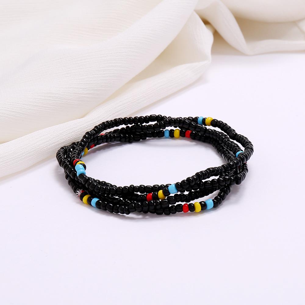 

New Fashion Multi-layer Handmade Colored Rice Beads Beach Chain Summer Popular Waist Chain Women BD7051 80cm