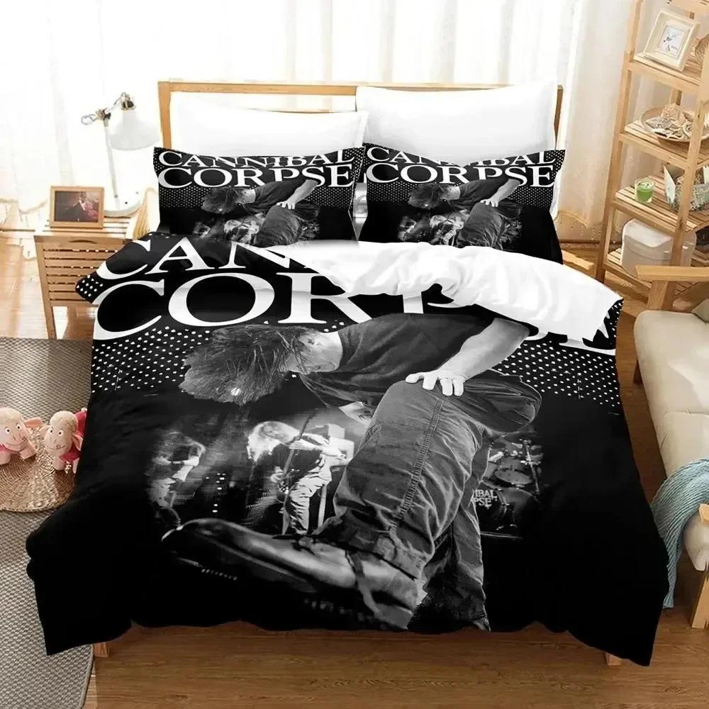 Luxury New 3D Print Cannibal Corpse Bedding Set Duvet Cover Bed Set Quilt Cover Pillowcase Queen Size Boys Adult Bedding Set