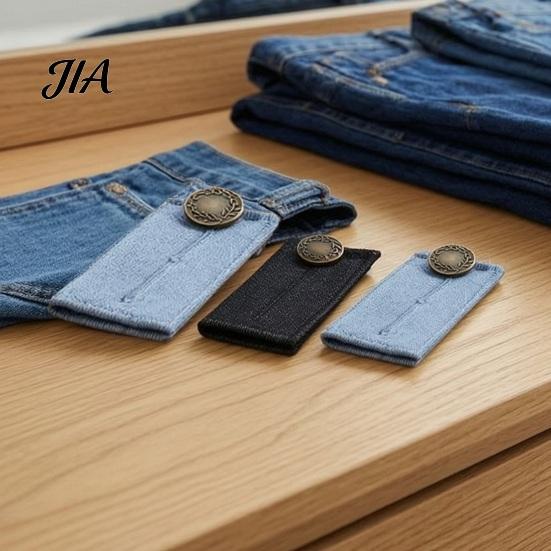 Detachable Jean Fastener Waistband Extender with Metal Button, Adjustable Waist Extenders for Pregnant Pants Jeans Trousers Skirt Denim Men