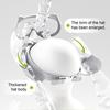 Bonnet de Lavage pour Bébé Imperméable Chapeau de Bain Bord en Silicone Sans BPA Qualité Alimentaire Bandeau Réglable Protection Douce pour Yeux Oreilles pour Bébés Jeunes Enfants Douche Douce