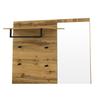 Flurgarderoben Set, Garderoben-Set Spiegel, Stylishe Schuhbank, Schuhschrank, Schublade, Regal, Kleiderhaken, Wandgarderobe Holzfarbe & Schwarz