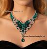 Set Colier Exagerat Retro cu Pietre de Cristal - Bijuterii Europene & Americane pentru Femei