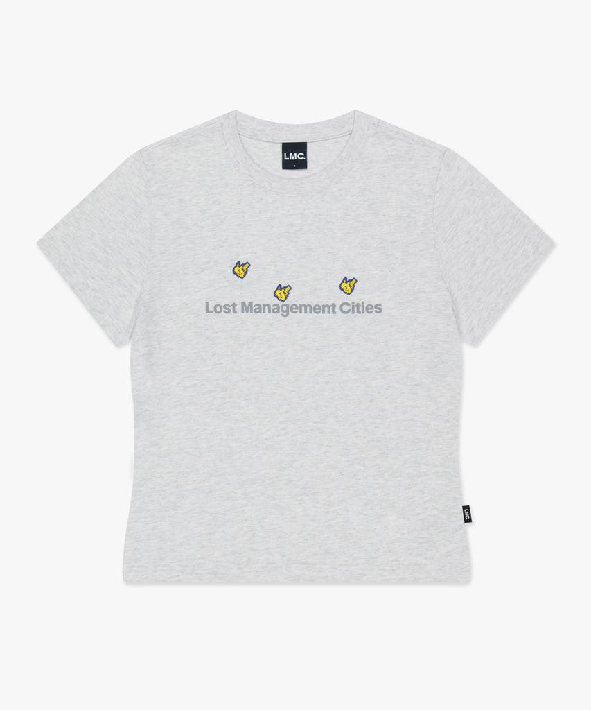 LMC Pokémon Pixel Art Wm Pikachu Fn Og Tee Light Heather Gray