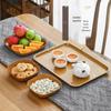 Wood Grain Japanese Tray: Bone Dish for Snacks, Fruits, Desserts, and Nut Storage
