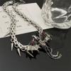 GemChic Women's Personalized Cool Hottie Hip Hop Pterosaur Pendant Necklace Female Retro Clavicle Chain Birthday Christmas Jewelry Gift