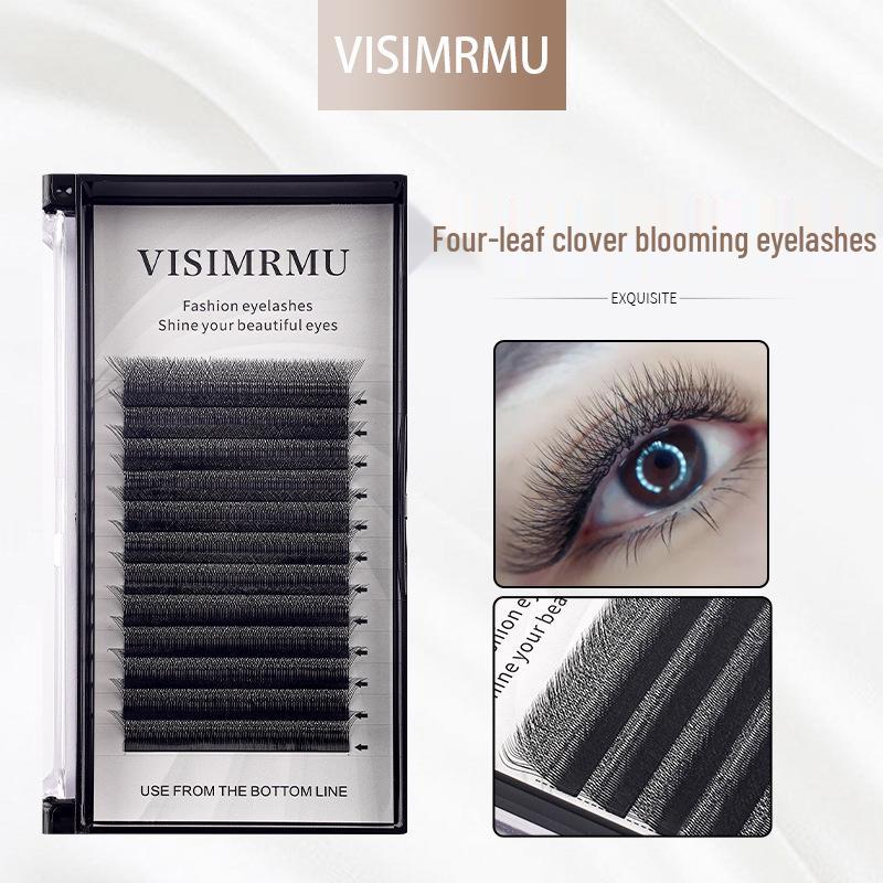 Natural Thick YY Eyelash Extensions - Large Capacity, Non-Scattered, Three-Leaf/Four-Leaf Design