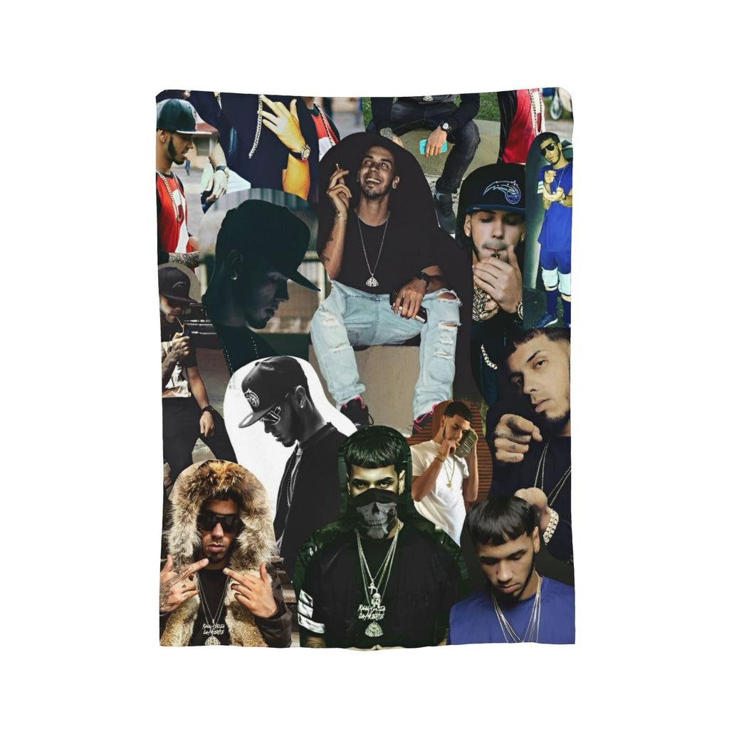 Anuel AA Rapper Hip Hop Singer Blanket Fleece  Winter  Breathable Lightweight Thin Throw Blankets for Bedding Couch Bedspread