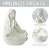 Virgin Mary Statue Rosary Holder Our Lady Rosary Bowl Resin Figurine Sculpture Home Office Bookshelf Desktop Decoration Ornament