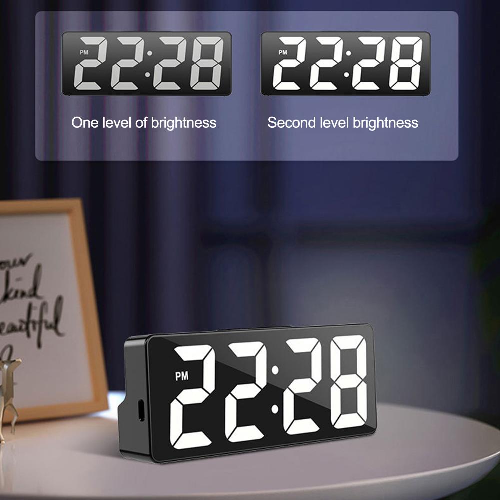 Plastic Material Multifunctional Alarm Clock Silent Digital Clock
