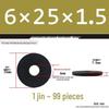 Blackened Thickened Metal Flat Washer Spacer, Round, M3-M42