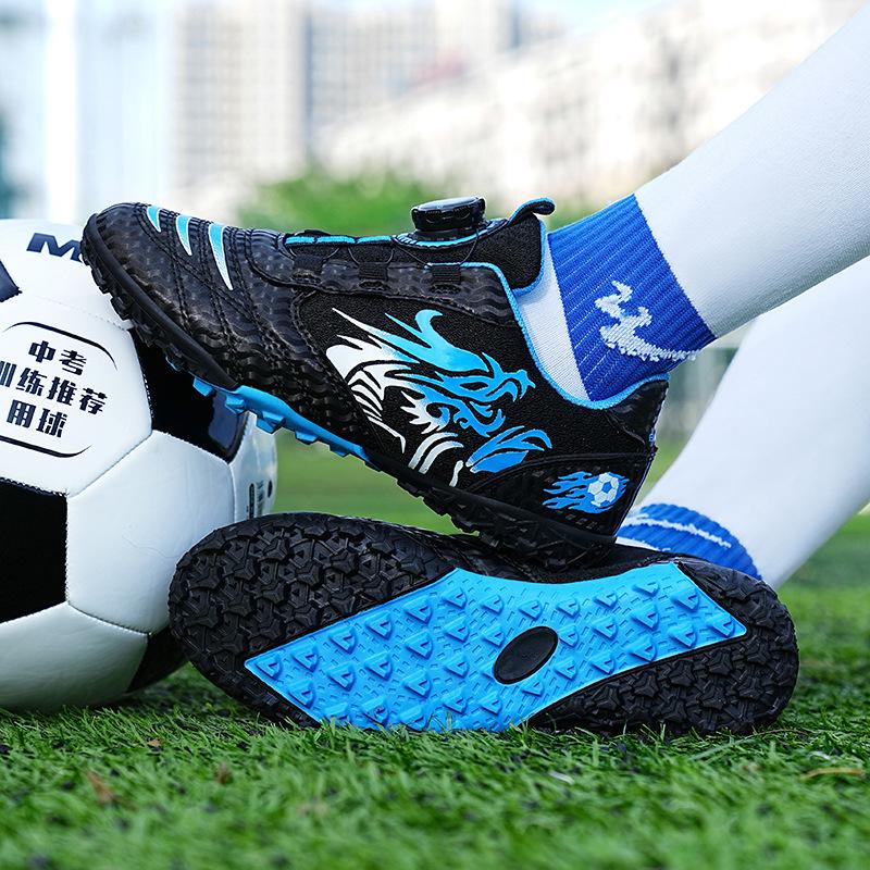 New Football Shoes Rotating Buckle Broken Nails Men'S And Women'S Sneakers Classmates Breathable Non-Slip Children'S And Adolescents' Training Shoes