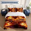 Tanjiro 3‑Piece Bedding Set Soft Microfiber Duvet Cover Pillowcases Comfortable Bed Linen for Bedroom Decoration