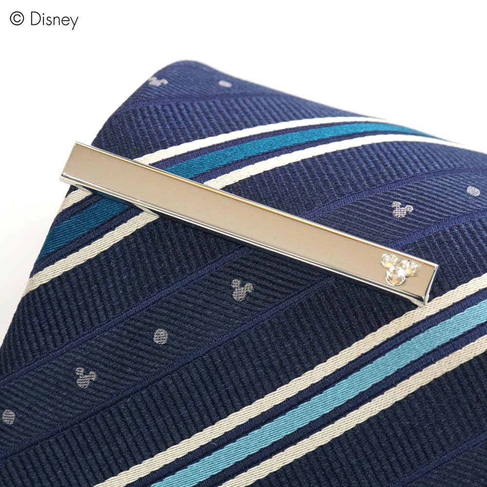 Tie Mickey Mouse Tie Tie Bar Set DN917280 Navy x Blue Necktie Tie Pin Present [Disney] & & Wa-08
