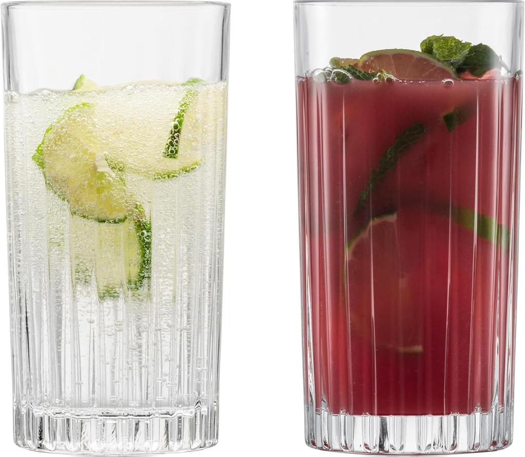 Zwiesel Glass (ZWIESEL GLAS) Break-Resistant Tumblers for Water, Mineral Water, and Soft Drinks, Long Drinks, Pair of 2, Machine-Made (m121880)