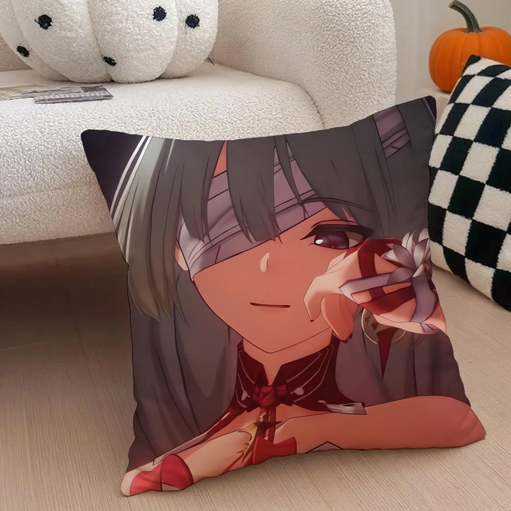 Wuthering Waves pPhrolova Game Cushion Cover Throw Pillow Cover Hidden Button Durable Polyester Chair Cushion