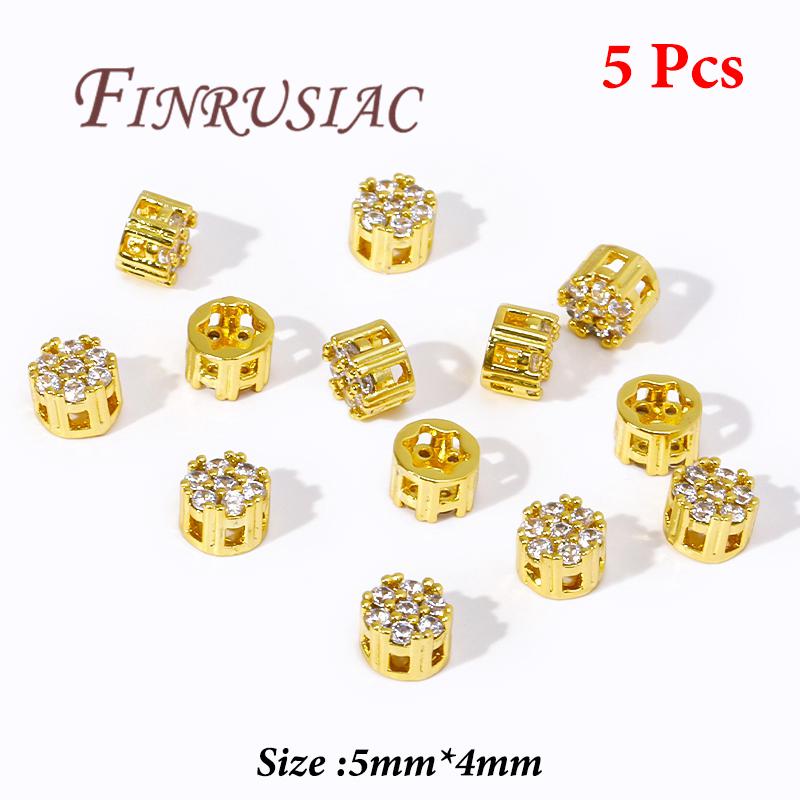18K Gold Plated Metal Beads,Spacer Beads For Bracelets,Separator For Bead,DIY Jewelry Accessories,Necklace Bead Findings