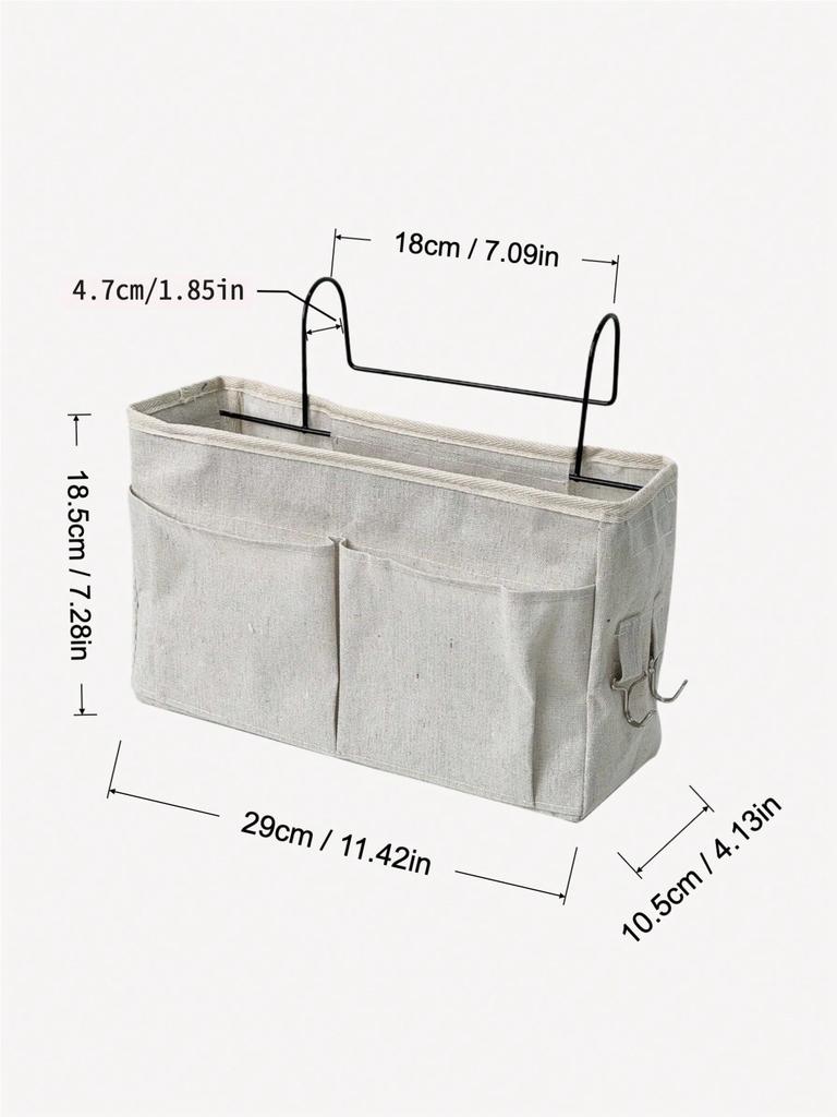 Hanging Storage Organizer Bag - Multi-Pocket Bedside Hanging Basket For Phone,Books, Snacks - Fabric Dorm Room Clutter Organizer