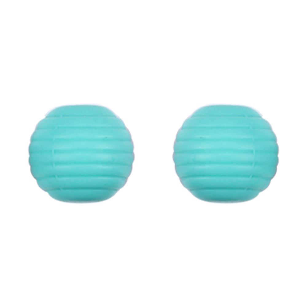 Kovict 25Pcs Threaded Silicone Beads 15mm Round Beehive Spiral Beads DIY Bracelet Necklace Accessories For Jewelry Marking