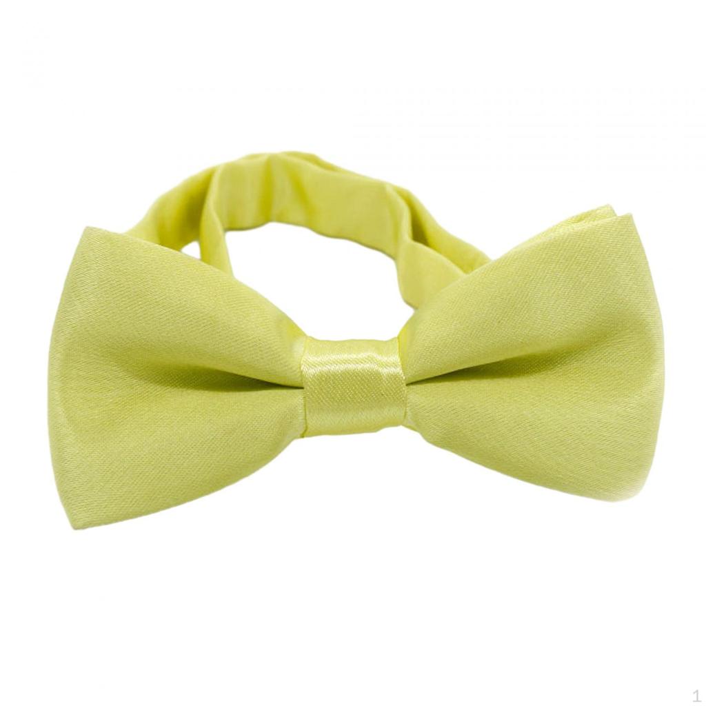 Adjustable Bow Ties for Kids, Solid Color, Polyester, Versatile, Pre-Tied, Birthday, Prom,