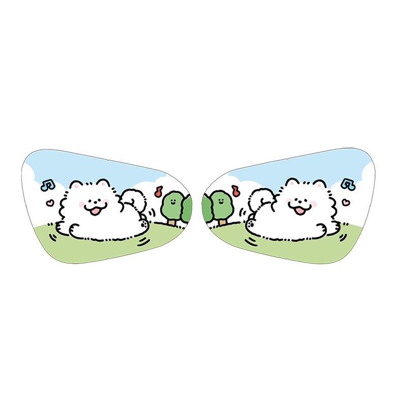 Cute Pet Cartoon Car Sun Shade: Universal Heat Insulation & Sun Protection for Front & Rear Windows with Electrostatic Adsorption.