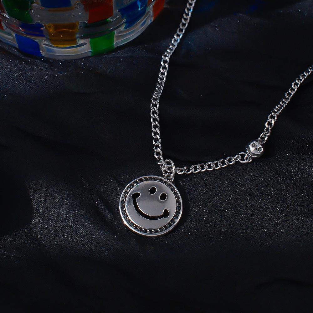 Versatile Smiley Face Necklace: Chic European & American Design