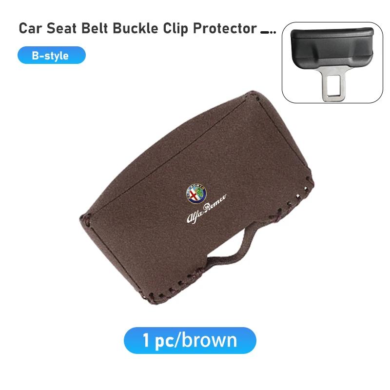 Universal Car Seat Belt Buckle Clip Protector Cover Anti-Scratch For Alfa Romeo GT Stelvio F1 Brera Volante Tonale Gloria Disco