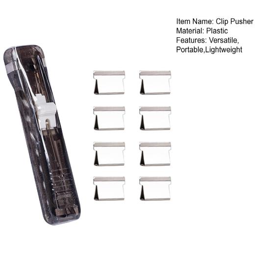 Portable Stapler Dispenser Eco-Friendly Reusable Metal Clips for Document Protection Lightweight Handheld Paper Clip Dispenser for Home School