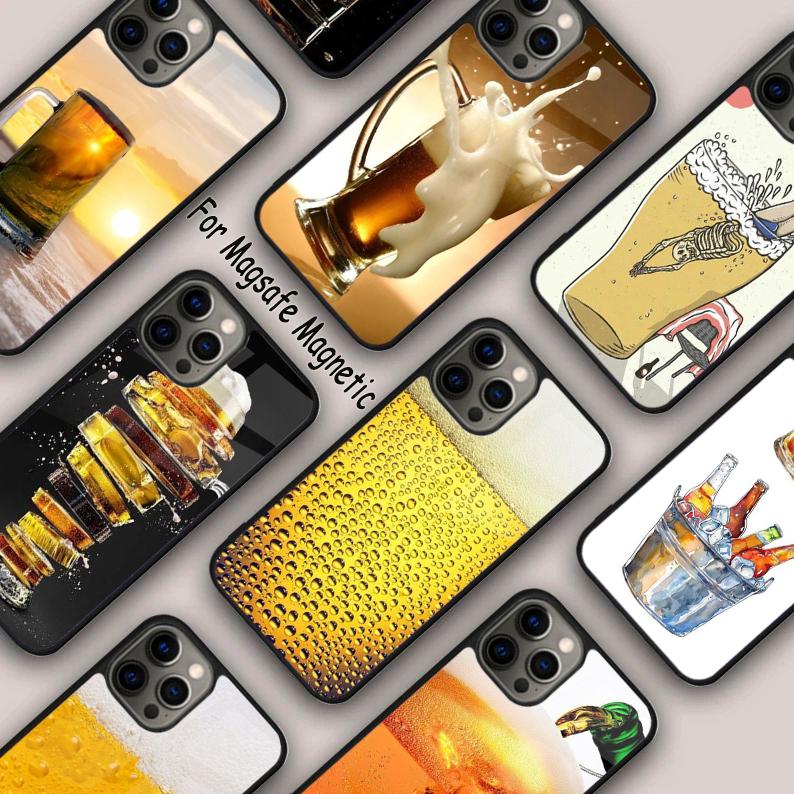 Beers Alcohol Summer Bubble Magnetic Phone Case For APPLE iPhone 17 Air 16 14 13 12 Pro Max 15 Plus Wireless MagSafe Cover