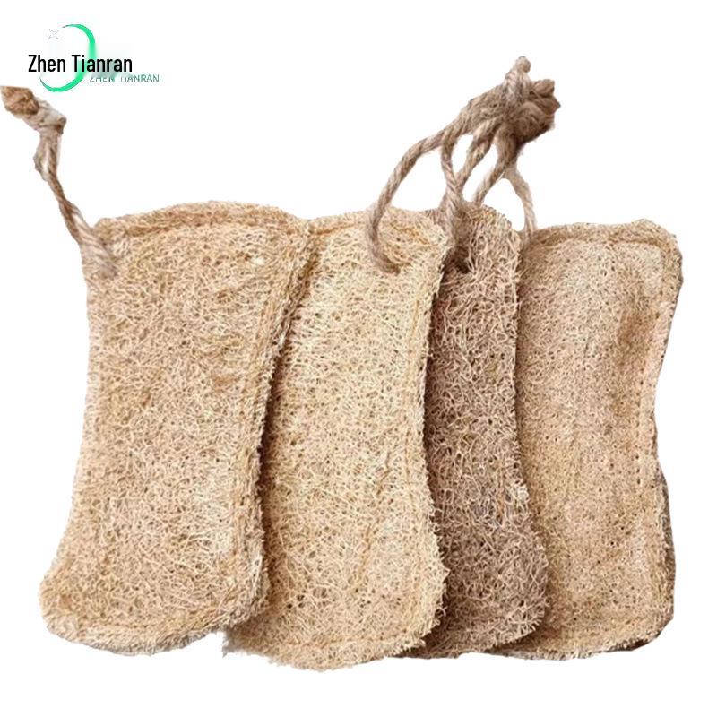 Eco-Friendly Pillow-Shaped Loofah Dish Brush - Biodegradable Kitchen Cleaning Tool