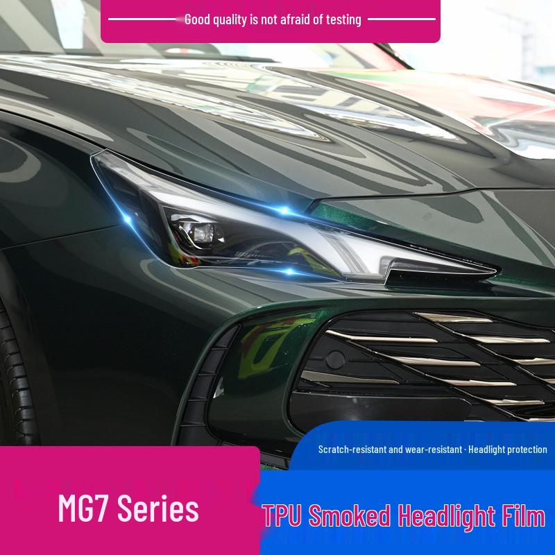 MG7 23 Model Color-Changing Smoked Headlight & Daytime Running Light Protection Film - TPU MG7 23 Clear TPU Headlight Film