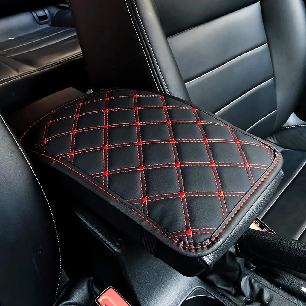 Car armrest storage box pad genuine leather armrest pad waterproof and dustproof universal interior armrest protective cover