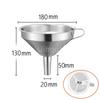 304 Stainless Steel Funnel Metal Wide Mouth Funnel With Strainer Mesh For Cooking Oil Liquid Spice Filter Home Kitchen Gadgets