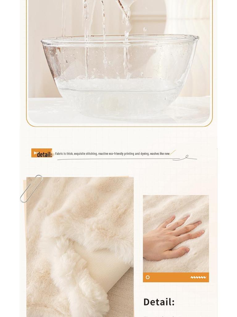 Verdickter Sofaüberwurf aus Kaninchenfellfleece – Weich, flauschig, fusselt nicht und wärmt für Herbst und Winter