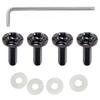 Tornillos para Matrícula M6*15mm Juego de 4 Titanio Tornillos para Marco de Matrícula de Coche Tornillos Antirrobo con Llave L (Negro)