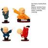 4 Pcs Baby Buddha Statue Small Buddha Monk Figurine Little Kungfu Monk Sculpture for Home Office Desk Car Dashboard Decor