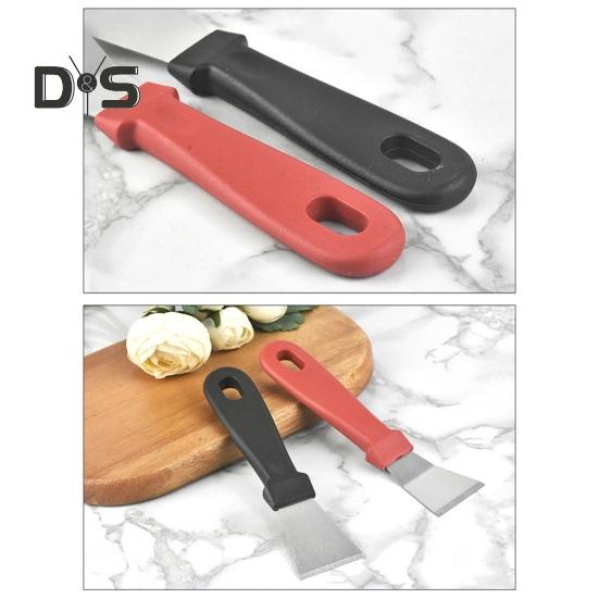 1 Set Wire Brush Oven Scraper Set Anti-scratch Anti-slip Handle Smooth Stainless Steel Grease Remover Gap Cooker Hood Hearth Kitchen Cleaning Tool