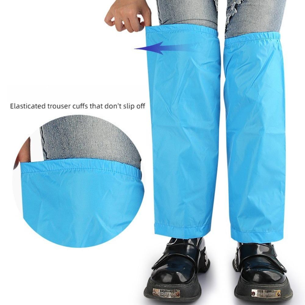 Outdoor Travel Waterproof Leg Cover Rainproof Stain Proof Leg Cover Elastic Buckle Design Riding Shoe Cover for Adult Student