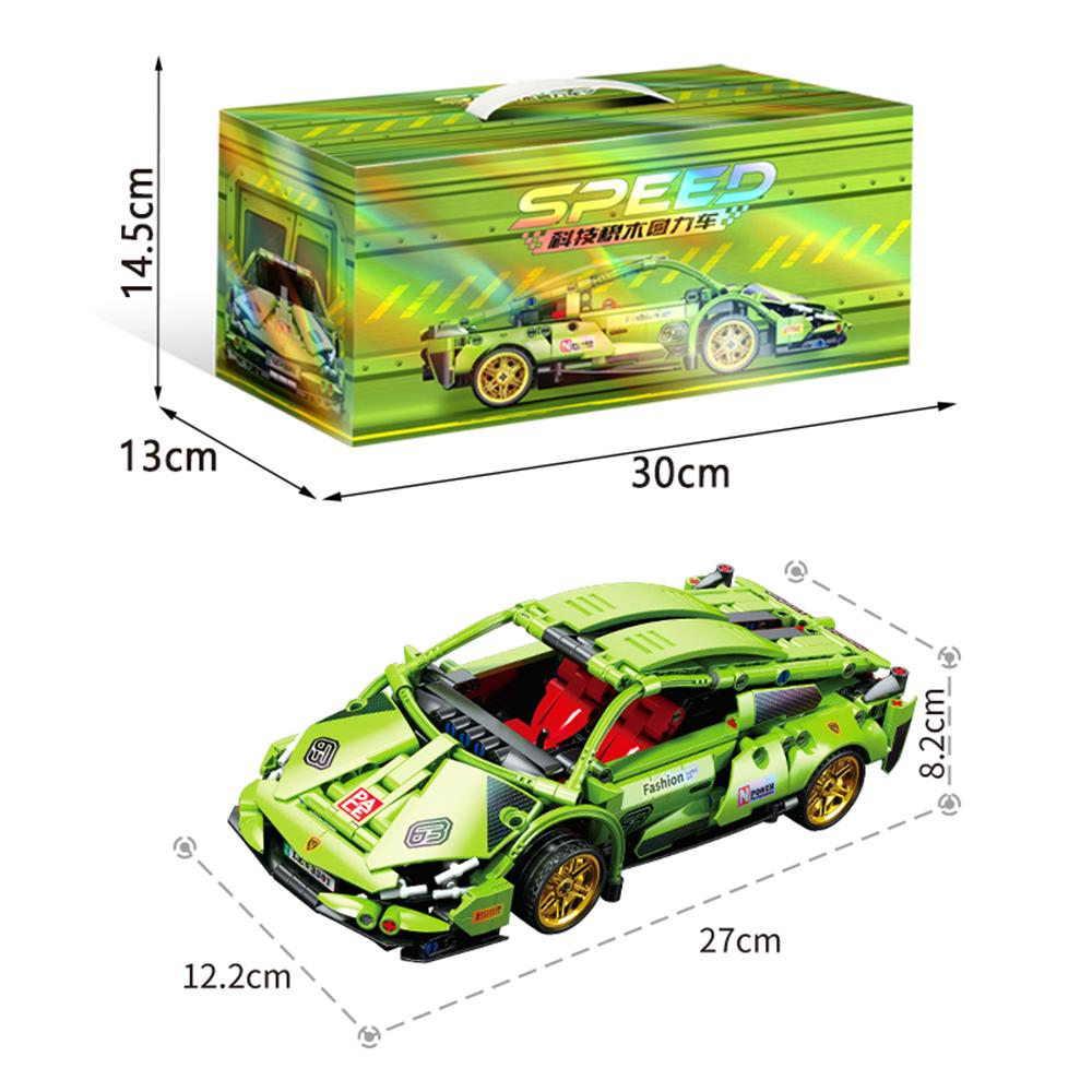 9029 Children Building Blocks Pull-Back Car Educational Assembly Racing Car Model Boys Toy