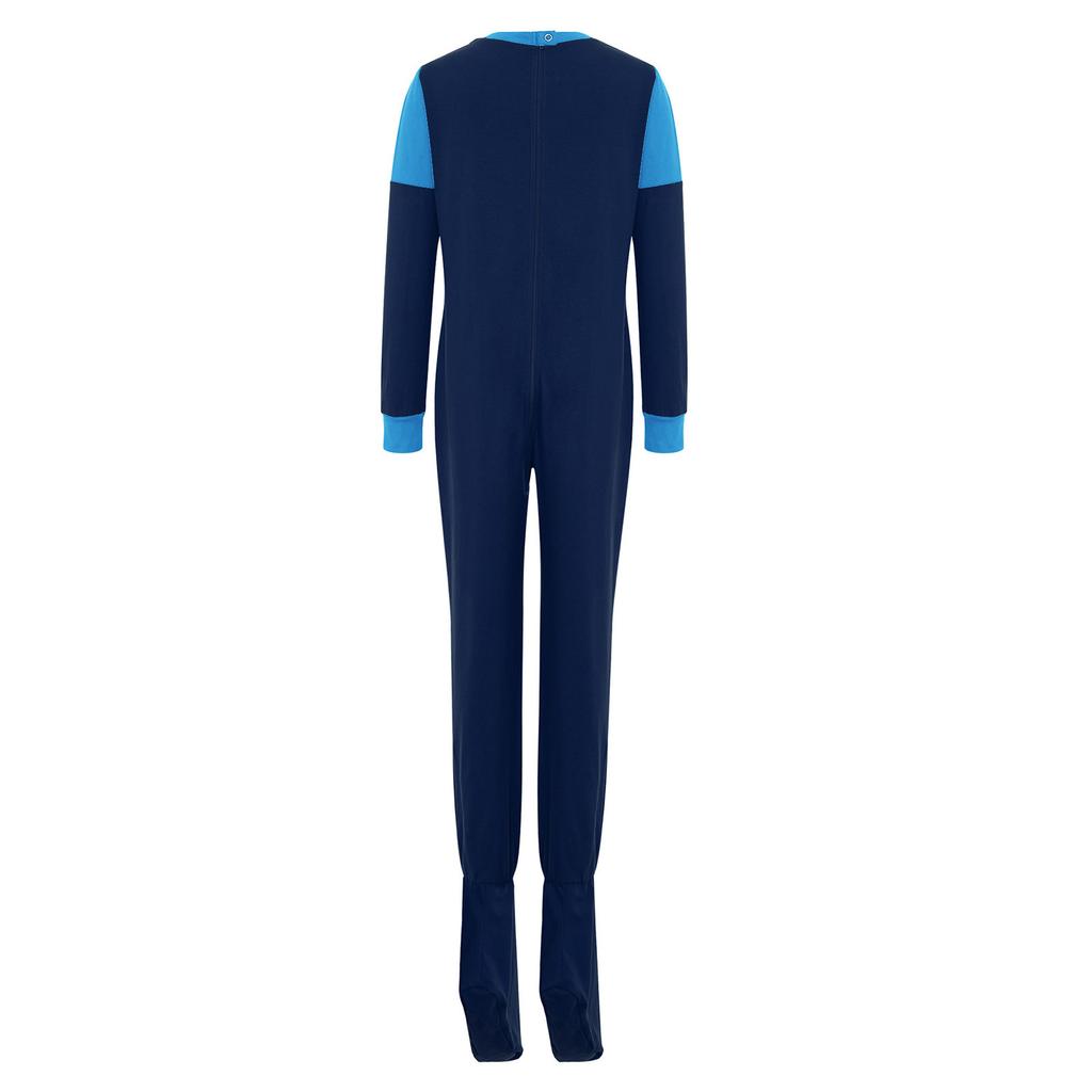 Unisex Kids Adaptive Clothing Round Neck Long Sleeve Anti Strip Back Full Zipper Color Block Footed Jumpsuit Special Needs Clothing